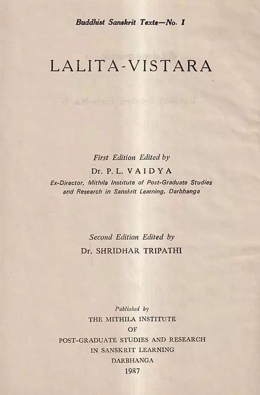 ललित-विस्तरः- Lalita-Vistara (An Old And Rare ललित-विस्तरः- Lalita-Vistara (An Old And Rare