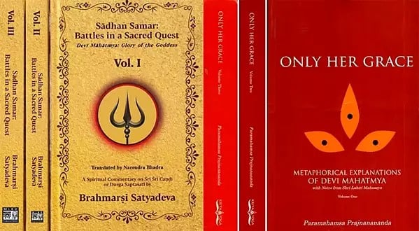 Two Big Commentaries on the Devi Mahatmya (Set of 6 Books)