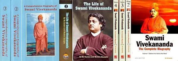 Big, Multi-Volume Biographies of Swami Vivekananda (Set of 9 Books)