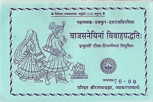 वाजसनेयिनां विवाहपद्धति : Marriage Rituals According to Vajasneyi Samhita