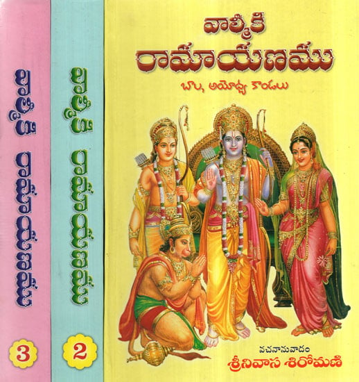 Valmiki Ramayanam in Telugu (Set of 3 Volumes)