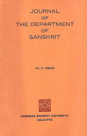 Journal of The Department of Sanskrit- Volume 4, 1989-90 (An Old Book)