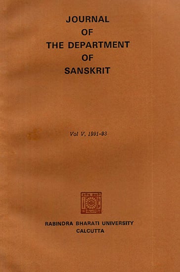 Journal of The Department of Sanskrit- Volume 5, 1991-93 (An Old Book)