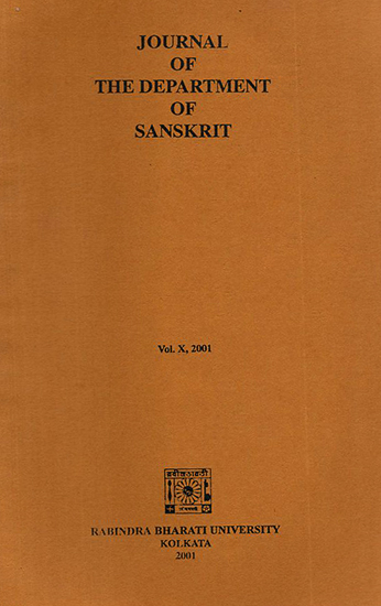 Journal of The Department of Sanskrit- Volume 10, 2001