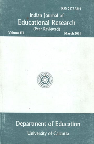 Indian Journal of Educational Research: Peer Reviewed- Voume III (Old Book)