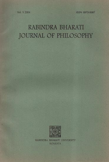 Rabindra Bharati Journal of Philosophy: Vol.X- 2004 (An Old and Rare Book)