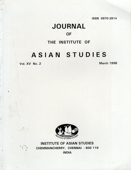 Journal of The Institute of Asian Studies- Vol. XV. No. 2- March 1998 (An Old and Rare Book)