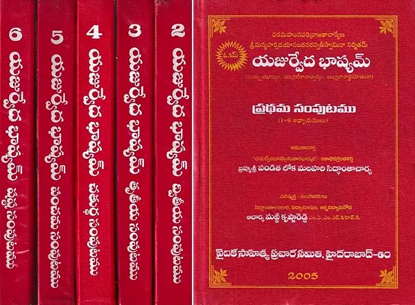 యజుర్వేద భశ్యమ్: The Yajurveda Bhashyam with Maharshi Dayananda Saraswathi’s Commentary (Set of 6 Volumes in Telugu)