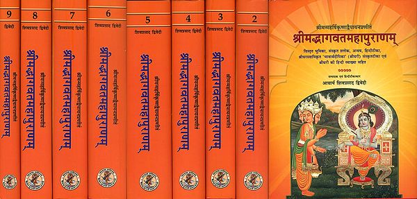 Shrimad Bhagavat Purana with Word-to-Word Meaning and Shridhari in Hindi (Set of 9 Volumes)