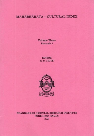 Mahabharata- Cultural Index (Volume Three, Fascicule 3)