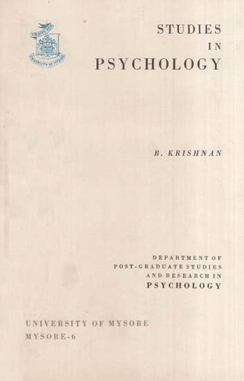 Studies in Psychology  (An Old and Rare Book)