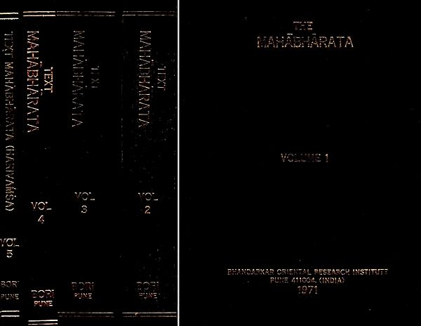 The Mahabharata- Text As Constituted in Its Critical Edition (An Old and Rare Book in Set of 5 Volumes)