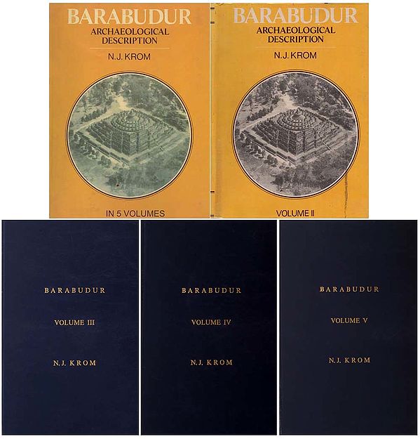 Barabudur: Archaeological Description (Set of 5 Volumes, An Old and Rare Book)