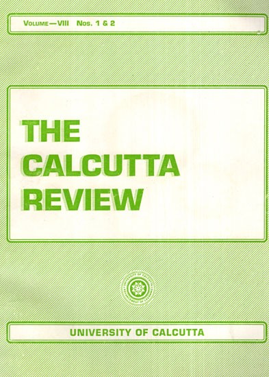 The Calcutta Review (Volume- VIII Nos. 1 and 2)