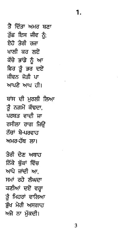 ਗੀਤਾਂਜਲੀ- Geetanjali (A Collection of Poems in Punjabi) | Exotic India Art