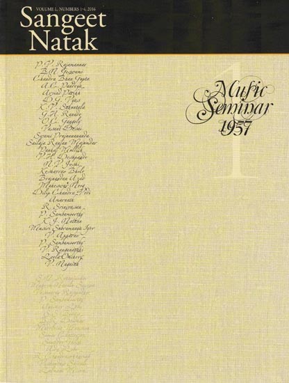Sangeet Natak: Volume L, Numbers 1-4, 2016