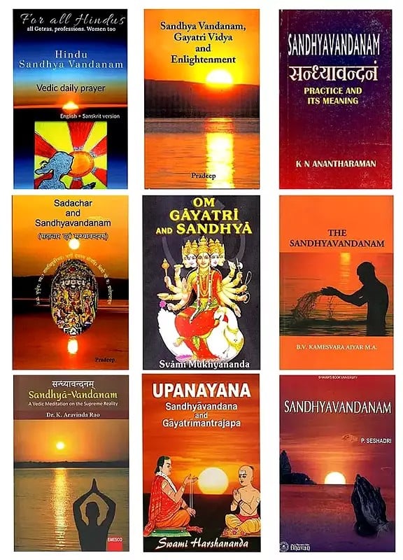 Books on Sandhya: The Daily Vedic Ritual of the Hindus (Set of 9 Books)
