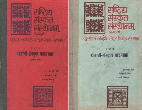 पंजाबी - संस्कृत - पाठमाला- Punjabi-Sanskrit-Pathmala: Set of 2 Volumes (An Old and Rare Book)