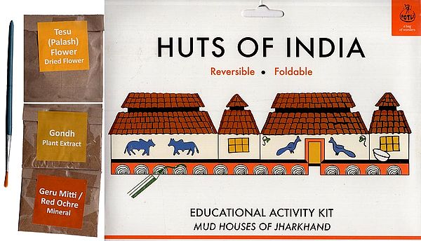 Huts of India: Educational Activity Kit: Mud Houses of Jharkhand (DIY Origami Coloring Kit)