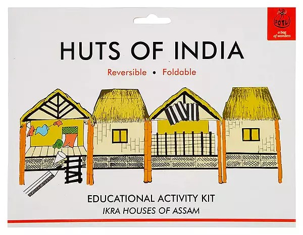 Huts of India: Educational Activity Kit: Ikra Houses of Assam (DIY Origami Coloring Kit)