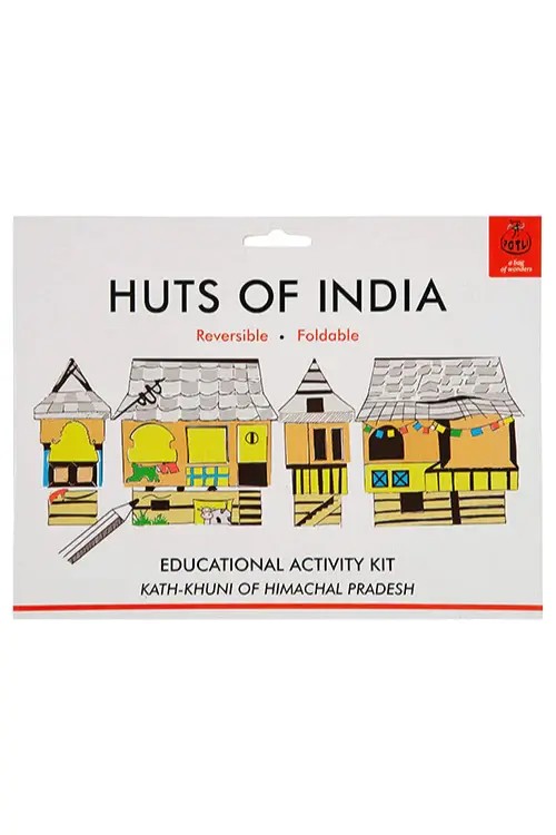 Huts of India: Educational Activity Kit: Kath-Khuni of Himachal Pradesh (DIY Origami Coloring Kit)