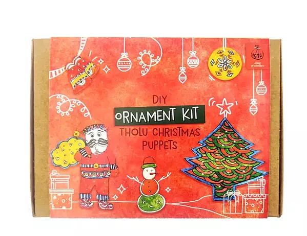 DIY Ornament Kit Tholu Christmas Puppet: Leather Puppet kit