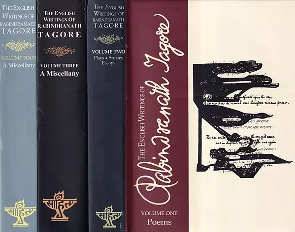 The English Writings of Rabindranath Tagore in Set of 4 Volumes (Poems, Plays, Stories Essays, A Miscellany)