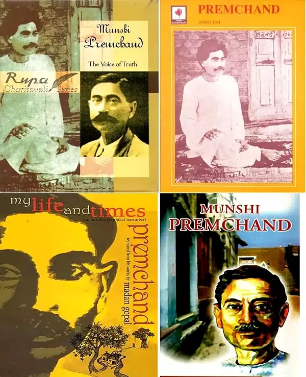 Biographies of Munshi Premchand, the Great Hindi Writer (Set of 4 Books)