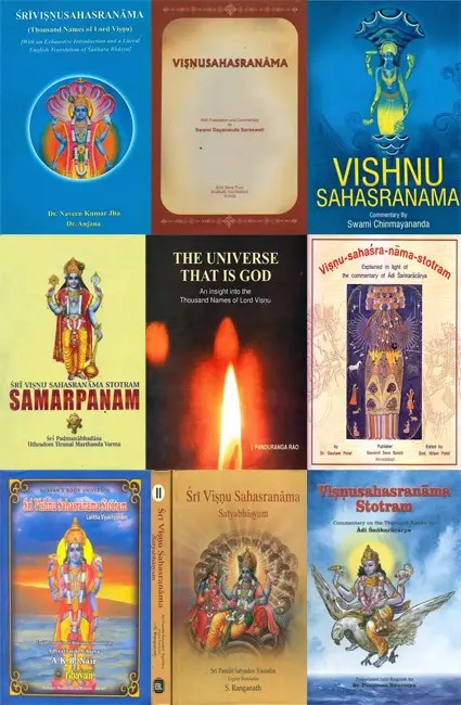 Big Commentaries on the Sri Vishnu Sahasranama (Set of 10 Books)