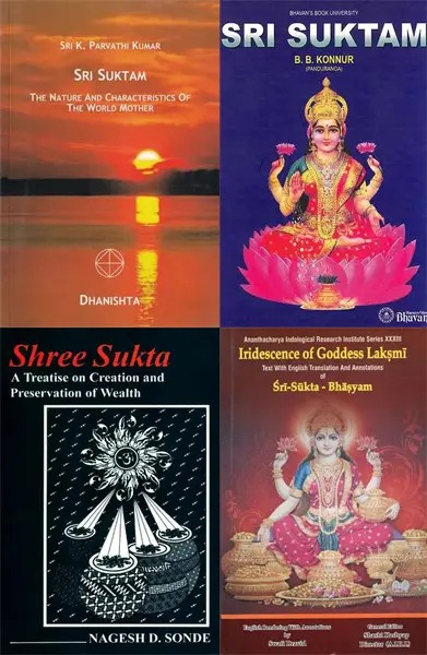 Shri Sukta The Vedic Hymn for Prosperity (Set of 4 Books)