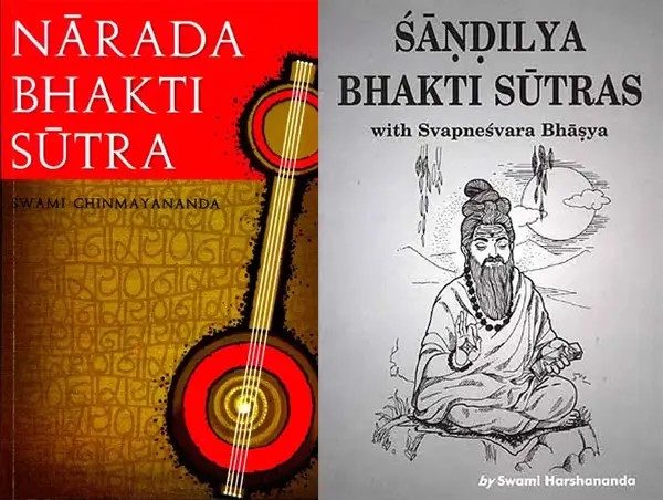 The Two Bhakti Sutras with Detailed English Commentaries (Narada and Sandilya)- Set of 2 Books