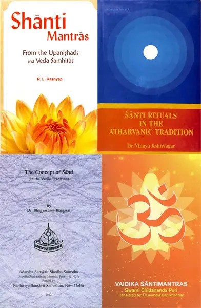 Shanti Mantras in the Vedas (Set of 4 Books)