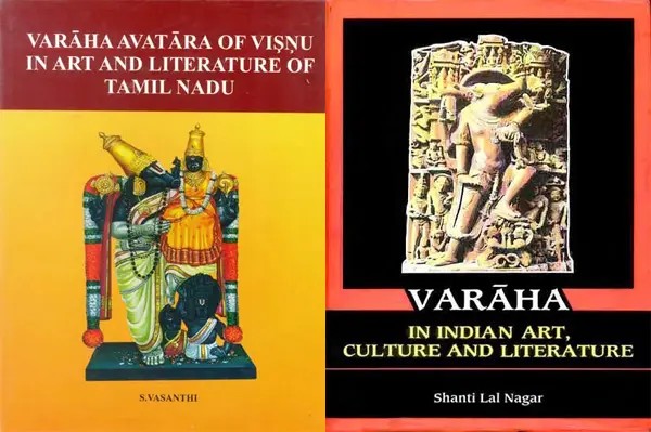 Varaha Avatara of Bhagawan Vishnu in Art (Set of 2 Books)