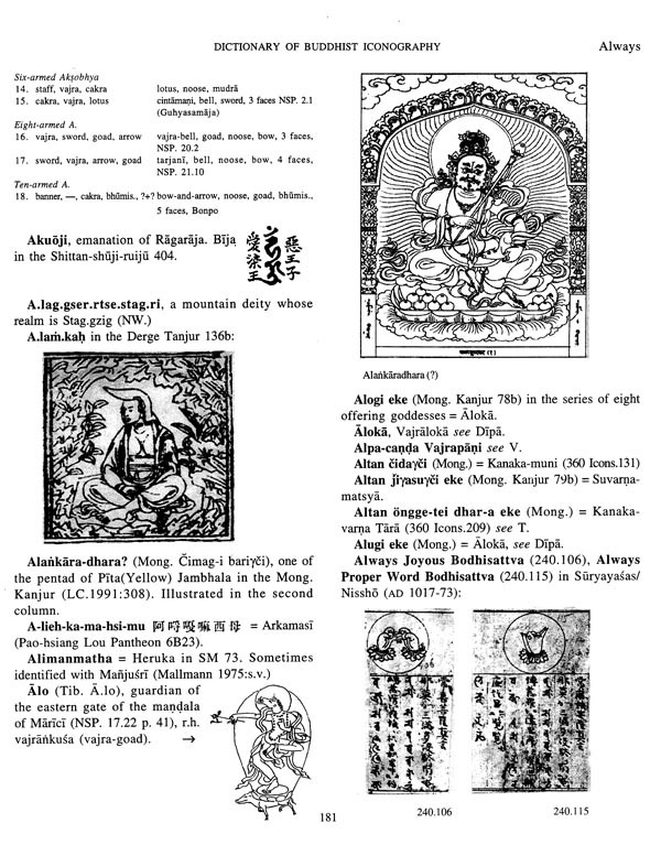 Dictionary of Buddhist Iconography Volume1 (Abarokiteishubara