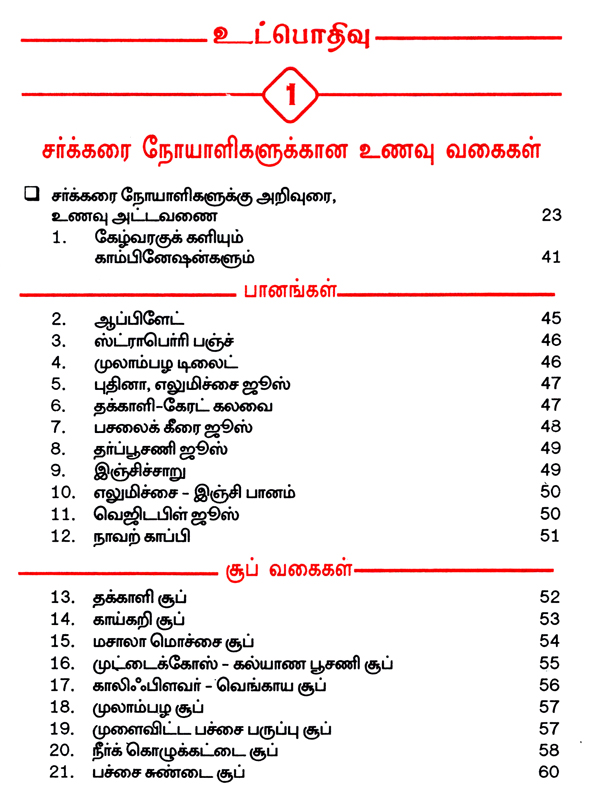 The Curative Diet for Diabetes and Blood Pressure Patients (Tamil