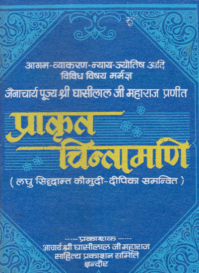 प्राकृत चिन्तामणि - Prakrit Chintamani of Jain Acharya Ghasilal Ji Maharaj