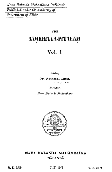 The Samkhitta Pitakam in Pali (An Old and Rare Book)