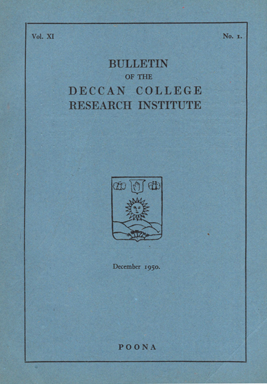 Bulletin of the Deccan College Research Institute (An Old and Rare Book)