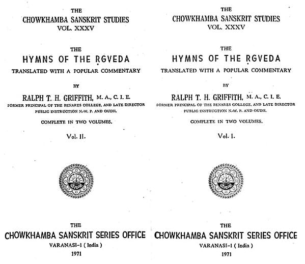 The Hymns of the Rgveda in a Set of 2 Volumes (An Old and Rare Book)