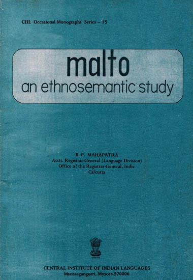 Malto: An Ethnosemantic Study (An Old and Rare Book)