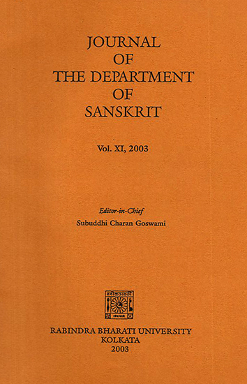 Journal of The Department of Sanskrit- Volume 11, 2003