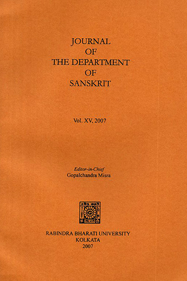 Journal of The Department of Sanskrit- Volume 15, 2007