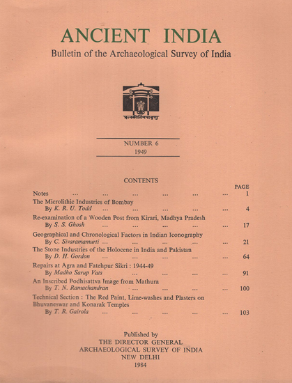 Ancient India- Bulletin of the Archaeological Survey of India (Number 6)