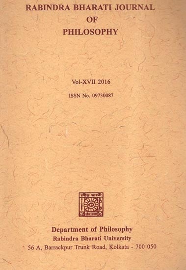 Rabindra Bharati Journal of Philosophy: Vol-XVII (2016)