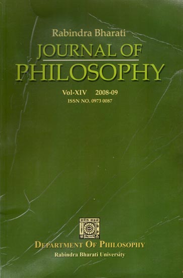 Rabindra Bharati Journal of Philosophy: Vol-XIV, 2008-09 (An Old and Rare Book)