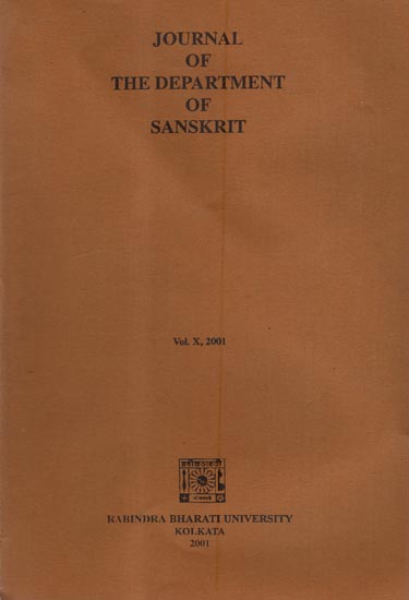 Journal of the Department of Sanskrit: Vol.X- 2001 (An Old and Rare Book)
