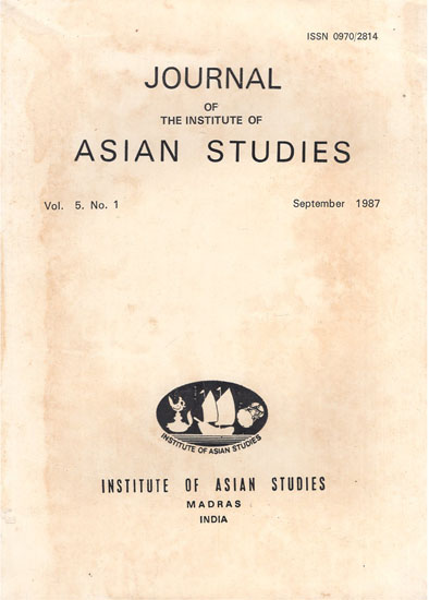 Journal of The Institute of Asian Studies- Vol. 5, No.1- September 1987 (An Old and Rare Book)
