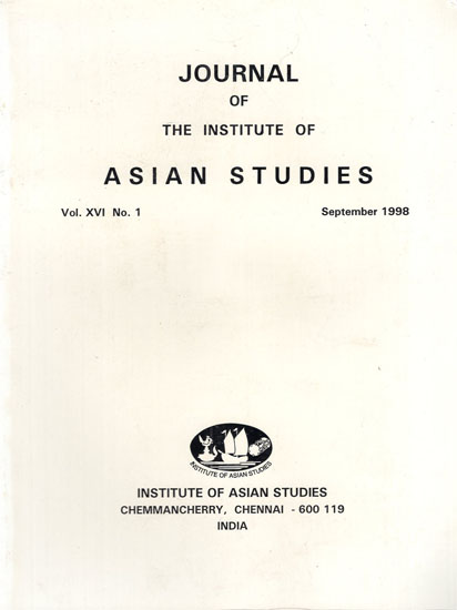 Journal of The Institute of Asian Studies- Vol. XVI, No. 1- September 1998 (An Old Book)