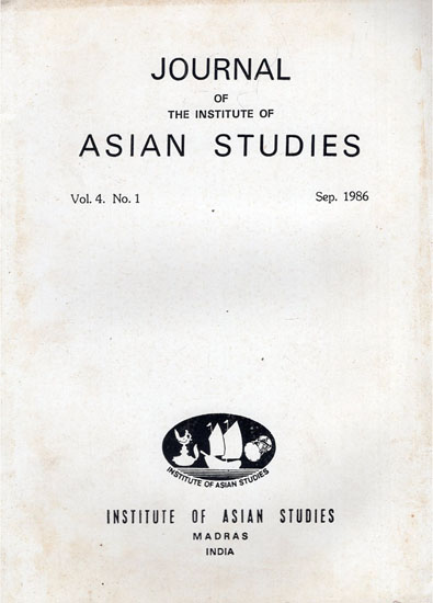 Journal of The Institute of Asian Studies- Vol. 4 No. 1- September 1986 (An Old and Rare Book)