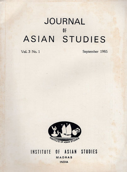 Journal of Asian Studies- Vol. 3 No. 1- September 1985 (An Old and Rare Book)